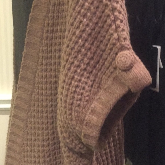 NWOT Knit asymmetric oversized kimono /cape cardigan - Picture 2 of 7